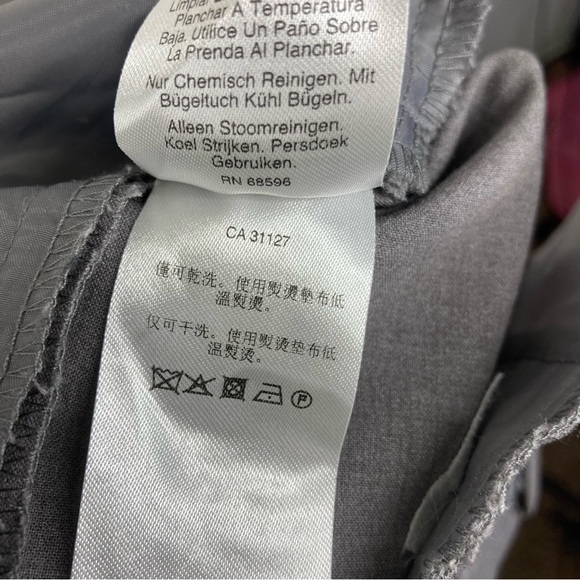 DKNY Womens Dress Pant Gray 10 Straight Leg Trousers Rayon Minimalist - Picture 16 of 16